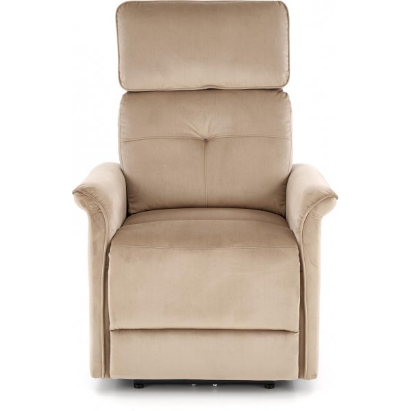 Semir elektrisk reclinerf�t�lj med USB - beige sammet