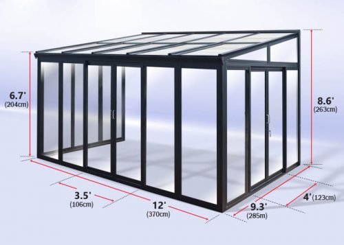 Sunrise Uterum - Svart 4,4 x 3 m Sunrise Uterum - Svart 4,4 x 3 m
