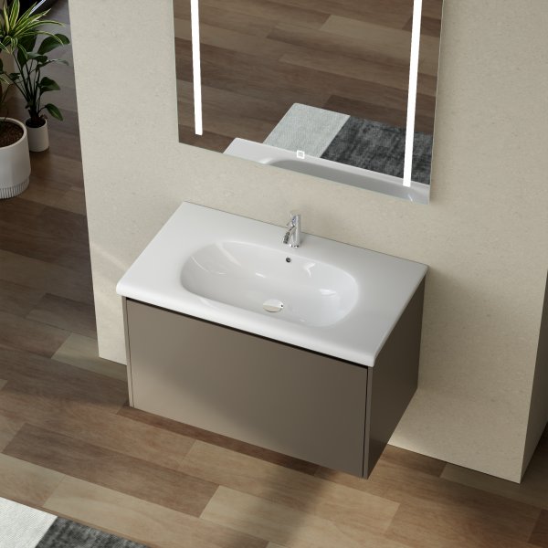 Badrumsmöbler Zeal 80 cm - Greige Badrumsmöbler Zeal 80 cm - Greige