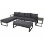 Modulsofa Mediolan med bord - Gr/mrkegr