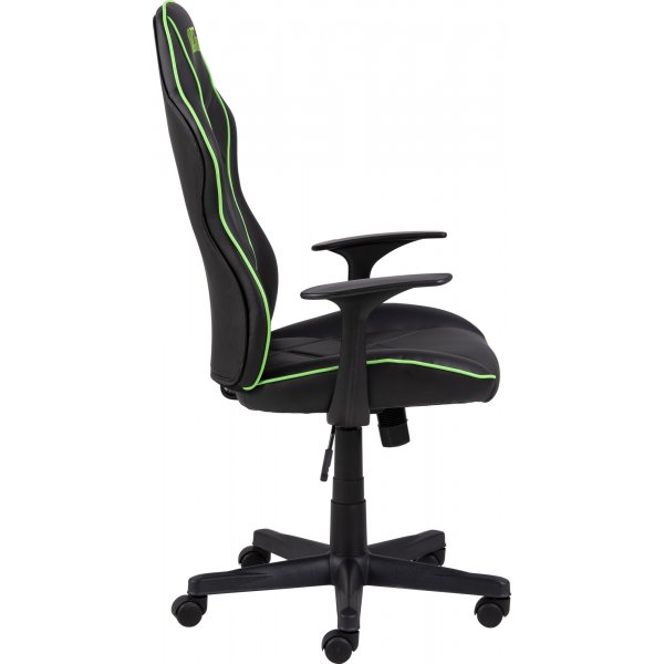 Vayne svart spelstol med gr�na detaljer
