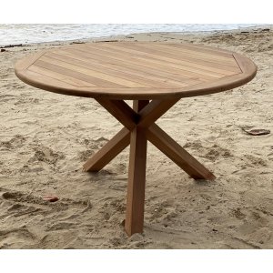 Läs mer om Saltö runt matbord i teak - 120 cm diameter - Trädgårdsbord, Utemöbler