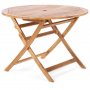 Matgrupp Acacia rund 100 cm, inkl. 4 stolar