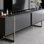 Lux TV-b�nk - Antracit/guld