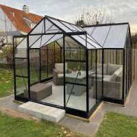 Växthus Saturnus med härdat glas - 12,8 m² Växthus Saturnus med härdat glas - 12,8 m²