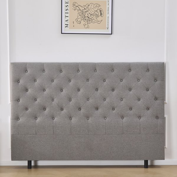 Deluxe pikerad Sänggavel 160 x 125 cm - Grå Deluxe pikerad Sänggavel 160 x 125 cm - Grå