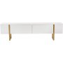 Serenity TV-b�nk 180 cm - Vit/guld