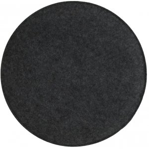 Rund Stolsdyna i Svart Polyesterfilt � 35 cm