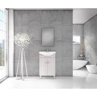 Möbelpaket Bright 55 vit med spegel Möbelpaket Bright 55 vit med spegel