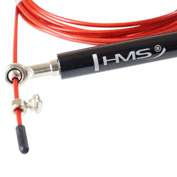 Speed rope med kullager (st�lvajer & alu-handtag) r�d | svart