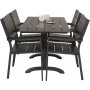 Dallaren Matgrupp (70x120) - Svart - 4 Stolar