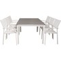 Prssebo Matgrupp (160x100) - Vit/Gr - 6 Stolar