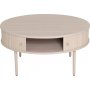 Slide soffbord �90 cm - Vitpigmenterad ek
