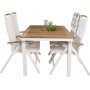 Dotorp Matgrupp (160x90) - Vit/Natur - 4 Stolar