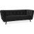 3-sits soffa i svart sammet