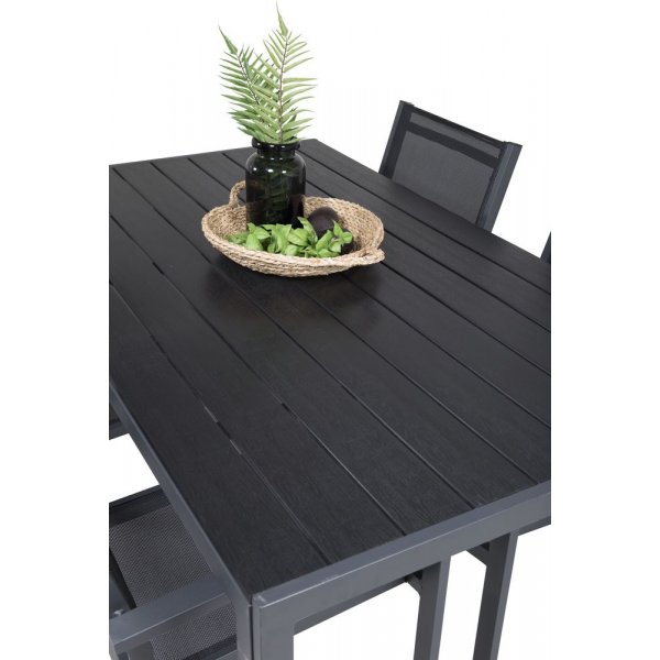 Ervalla Matgrupp (150x90) - Svart - 4 Stolar Ervalla Matgrupp (150x90) - Svart - 4 Stolar