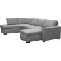 U-soffa Solna med f�rvaring - 309 cm - ljusgr�