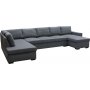 U-soffa Solna v�ndbar - 367 cm - m�rkgr�