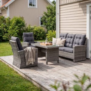 Loungegrupp utomhus konstrotting Liberty Gardeney - beige soffgrupp