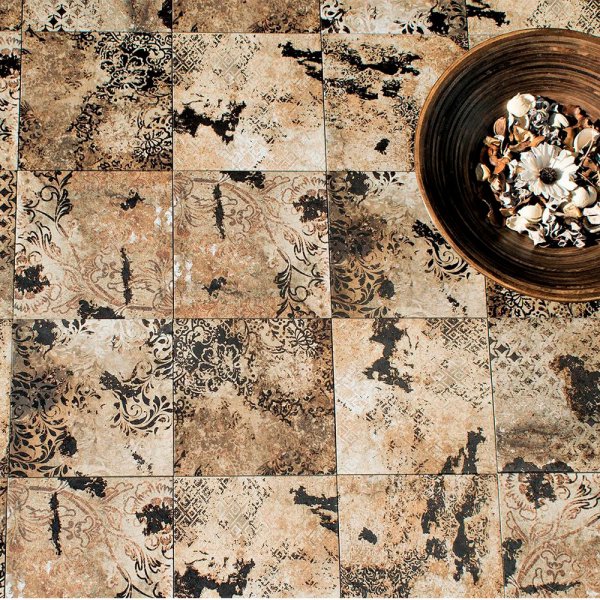 Klinker Indy Brons-Svart Matt 20x20 cm