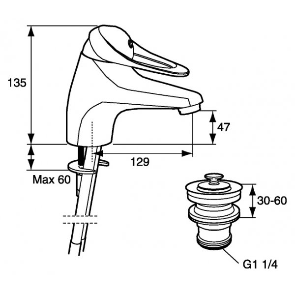 FM Mattsson Tvättställsblandare 9000E Krom - 8053-0000 FM Mattsson Tvättställsblandare 9000E Krom - 8053-0000