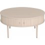 Slide soffbord �90 cm - Vitpigmenterad ek