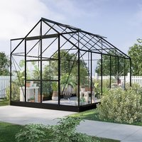 Växthus Neptunus - Svart 9,6 m² härdat glas Växthus Neptunus - Svart 9,6 m² härdat glas