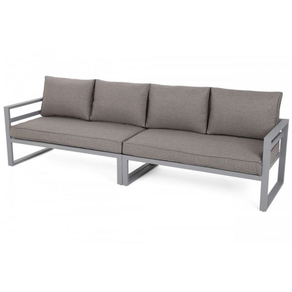 Modulsoffa Mediolan med bord - Silver/taupe