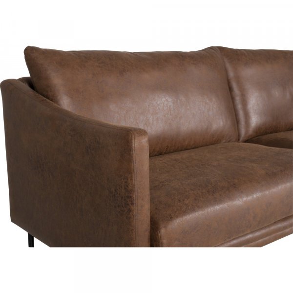 Vintage soffa 3-sits brun 223 cm