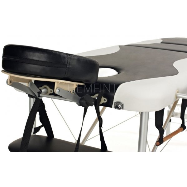 Massageb�nk med metallben - 3 zoner - Tv�f�rgad