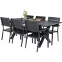 Ramsj Spisegruppe (200x100) - Sort - 6 Stole