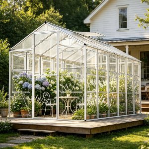 Drivhus Harmony 6,6 m² aluminium polycarbonat Gardeney Drivhus Harmony 6,6 m² aluminium polycarbonat Gardeney