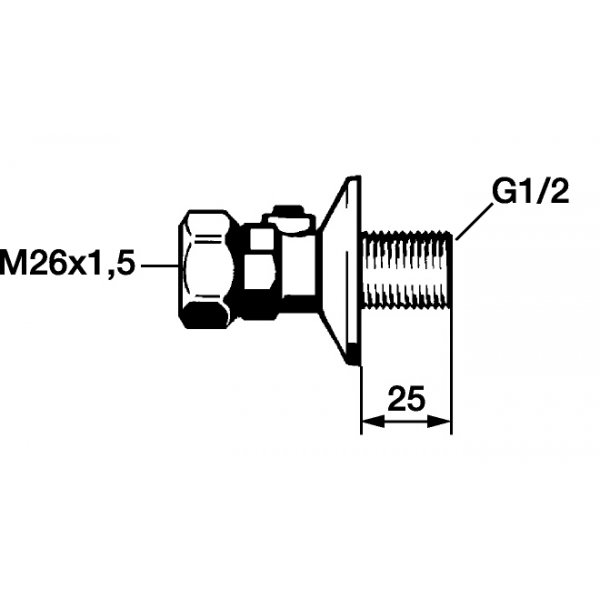 FM Mattsson Anslutningskoppling Krom Typ 2