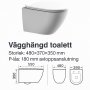 Vgghngd toalett Liva - Vit