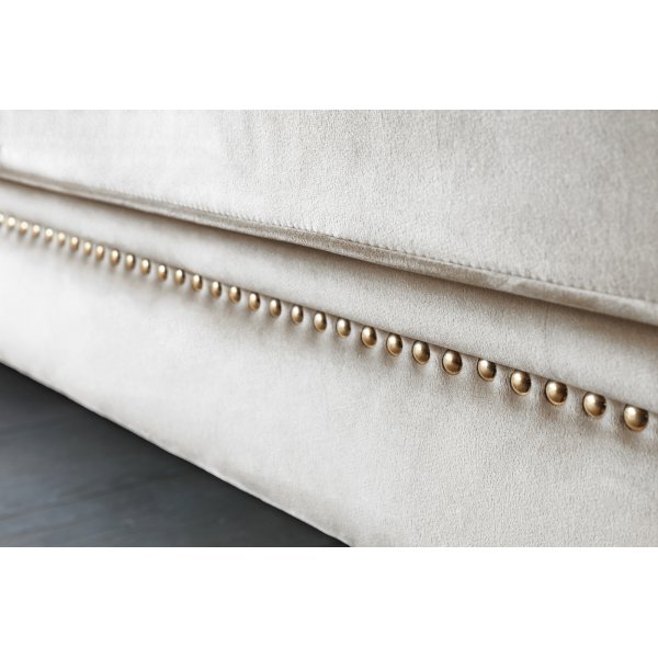 Fåtölj chesterfield beige sammet - Milton Fåtölj chesterfield beige sammet - Milton