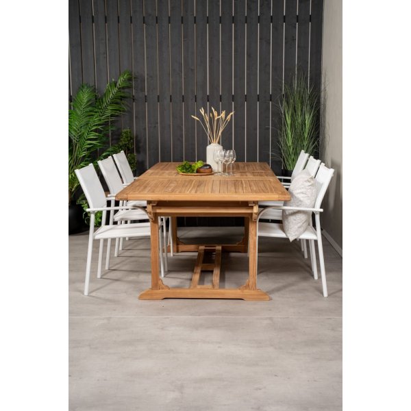 Bjuråker Matgrupp (195x110) - Vit/Natur - 6 Stolar Bjuråker Matgrupp (195x110) - Vit/Natur - 6 Stolar