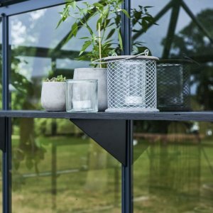 Schwarze Regalträger 25 cm für Gewächshaus Juliana - Träger Schwarze Regalträger 25 cm für Gewächshaus Juliana - Träger