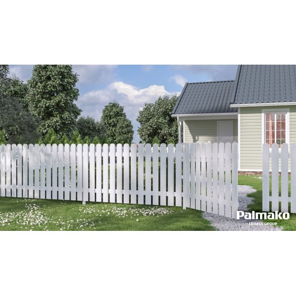 Staket Kelda 10 - Vit