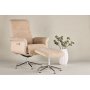 Fåtölj med fotpall Hagön - beige teddy whitewash Fåtölj med fotpall Hagön - beige teddy whitewash