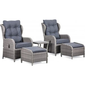 Loungegrupp utomhus konstrotting soffbord Haymond