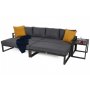 Modulsofa Mediolan med bord - Gr/mrkegr