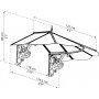 Canopia Lily French Entrtak 1,2 x 1,8 - Svart/klarglas