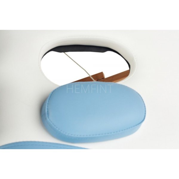 Massageb�nk med tr�ben - 3 zoner - Tv�f�rgad