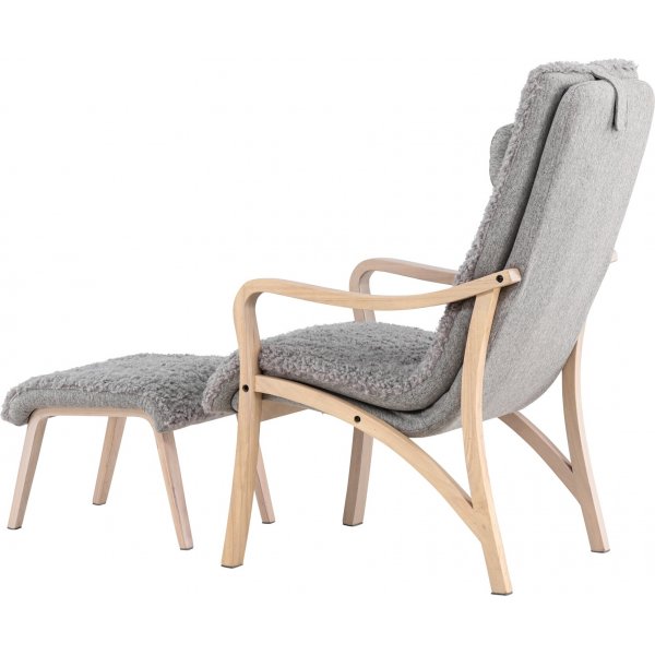 F�r� loungestol - Ljusgr�/Whitewash