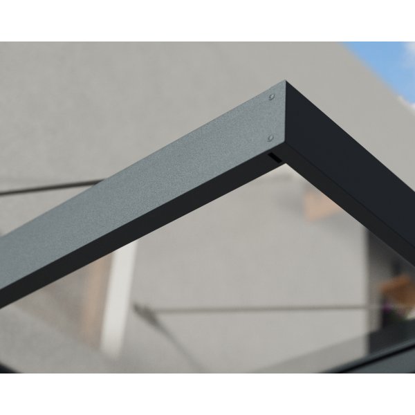 Canopia Sophia Klar XL Entrétak 1,4 x 3 - Mörkgrå/klarglas Canopia Sophia Klar XL Entrétak 1,4 x 3 - Mörkgrå/klarglas