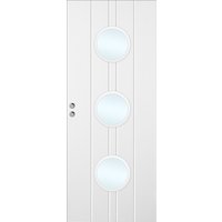 Skjutdörr Bornholm - Kompakt - Spårfräst dekor A16 med glas - Outlet Skjutdörr Bornholm - Kompakt - Spårfräst dekor A16 med glas - Outlet