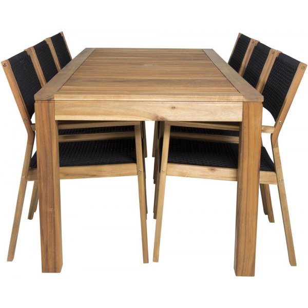 Pr�ssebo Matgrupp (200x90) - Natur - 6 Stolar