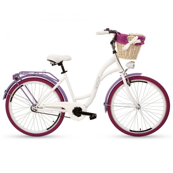 Cykel Colours 26\\\" - vit/lila
