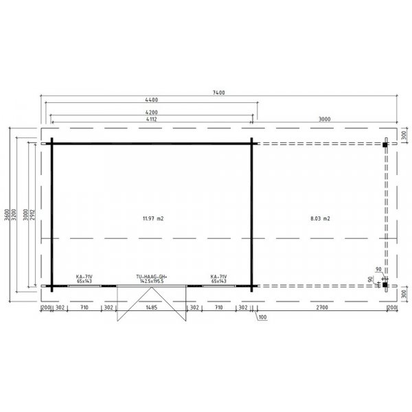Attefallshus G�sta C - 21,5 m�