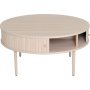 Slide soffbord �90 cm - Vitpigmenterad ek
